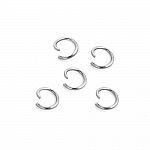 10 Open joint rings 08 mm Stainless steel
