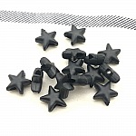 Elastic fastener with black rubber star buckle N°03 x 10 pieces