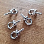Hollow Pvc cord clasp 3 mm with screw