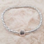 European Clip Bracelet Plain 01 FROM 15 TO 23 CM Silver