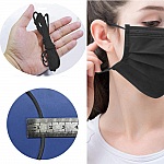 Elastic mask Polyester round 2.5 mm Black