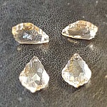 Faceted glass pendant charm drop N°01-01