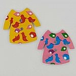 Wooden button dress N°02-04 x 2 pieces