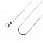 Necklace N°09 in stainless steel snake mesh of 51 cm