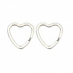 Heart-shaped key ring Stainless steel 31 x 31 mm