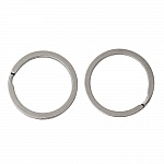 Key ring x 4 round shape Stainless steel 30 mm