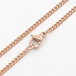 Necklace N°14 in stainless steel 50 cm (22') Pink gold