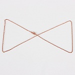 Necklace N°15 in stainless steel 45 cm (18') Pink gold