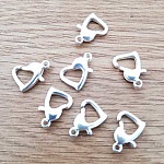 1 Clasp Carabiner heart 13 mm