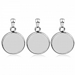 Round cabochon holder 18 mm Stainless steel N°04