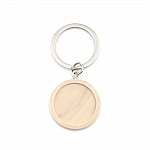 Support cabochon Key ring 25 mm Wood N°01
