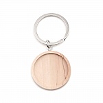 Support cabochon Key ring 30 mm Wood N°01