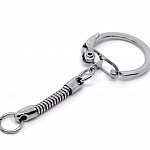 Silver metal key ring 6 cm