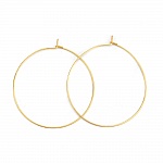 Gold plated stainless steel Creole earring holder N°03-40 mm x 5 pairs