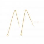 Earring holder N°27-02 18K gold plated chain