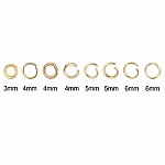 10 Gold Plated Open Junction Rings 03 mm