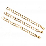 Stainless Steel Necklace Extension Chain 6 cm N°03 Gold