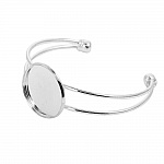 1 Bracelet support cabochon + 1 glass cabochon 25 mm N°01