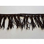 Fancy Suede Fringe 10 cm Wide Dark Brown