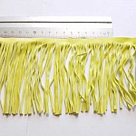 Suede Fringe 10 cm Wide Green