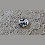 round glass cabochon 10mm birds 018 