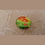 round glass cabochon 20mm flower 01-051 