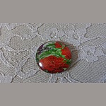 round glass cabochon 20mm flower 01-045 