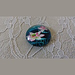 round glass cabochon 25mm flower 01-032 