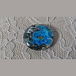 round glass cabochon 25mm flower 01-015 