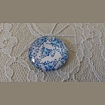 round glass cabochon 25mm flower 010 