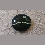 round glass cabochon 25mm mustache 039 