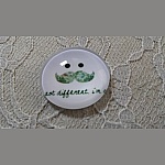 round glass cabochon 25mm mustache 028 