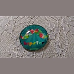 round glass cabochon 25mm moustache 022 