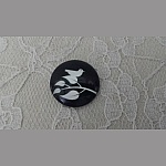 round glass cabochon 25mm birds 013 