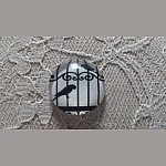 round glass cabochon 25mm birds 008 