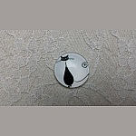 round glass cabochon 25mm cat 013 