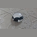 round glass cabochon 25mm cat 003 