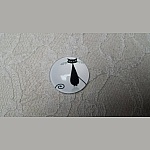 round glass cabochon 20mm cat 004 