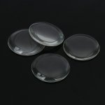 Cabochon Round 58 mm in transparent glass