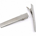 Set of 20 Crocodile clips - Silver color 56 mm x 8 mm