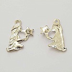 Virgo Zodiac Sign Charm Silver Metal N°04 with rhinestones