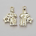 Aquarius Zodiac Sign Charm Silver Metal N°04 with rhinestones