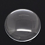 10 Cabochons Round 30 mm glass Loupe transparent N°13