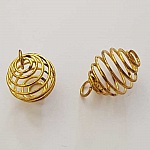 Pearl Spiral Spring Cage 19 mm Gold N°06