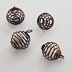 Pearl Spiral Spring Cage 20 mm Copper N°07