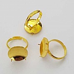 Adjustable ring support with 4 claws silver plate N°02 Gold