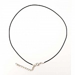1 necklace choker 48 cm round pvc 1.5 mm clasp
