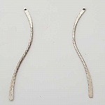 Bar Curved Metal Rod Silver 1 ring N°03 Silver