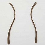 Bar Curved Metal Rod Silver 1 ring N°03 Bronze