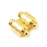 Magnetic Clasp Column 12 x 6 mm 18K Real Gold Plated